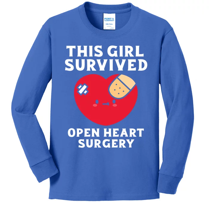 Bypass Surgery This Survived Open Heart Surgery Gift Kids Long Sleeve Shirt