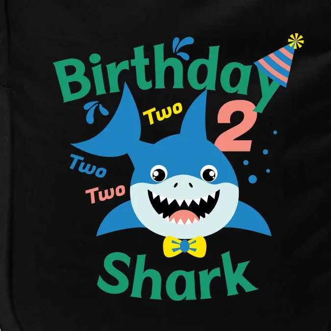 Birthday Shark Two Two Two 2nd Birthday Party Impact Tech Backpack