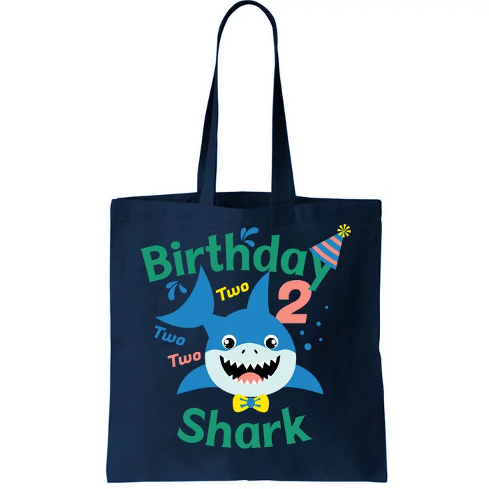 Birthday Shark Two Two Two 2nd Birthday Party Tote Bag