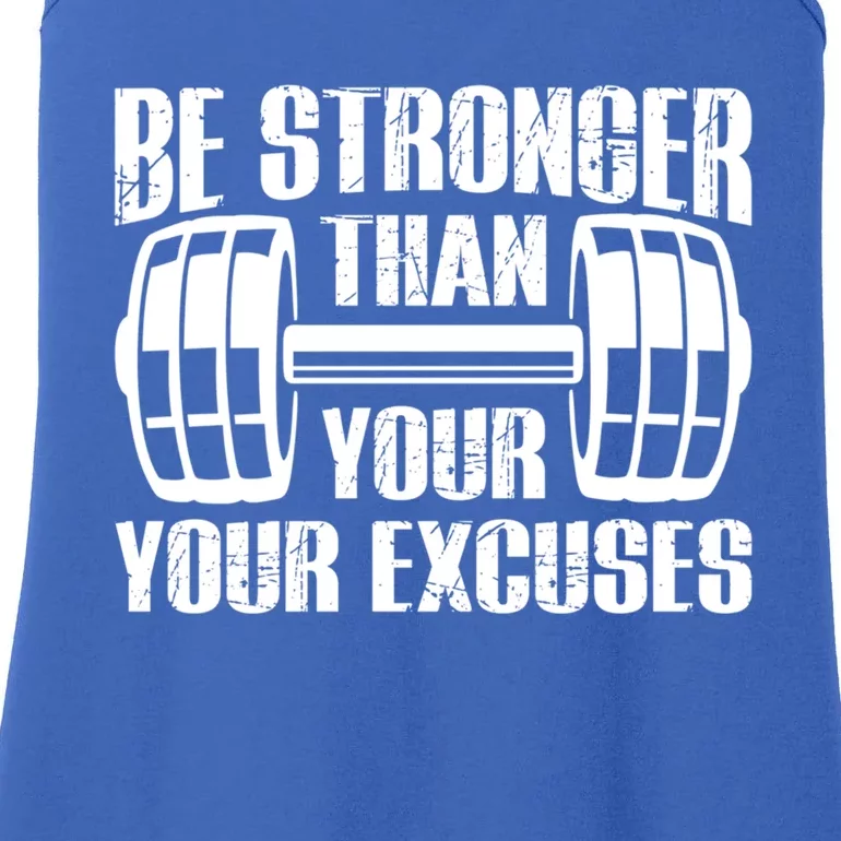 Be Stronger Than Your Excuses Motivational Workout Fitness Gift Ladies Essential Tank