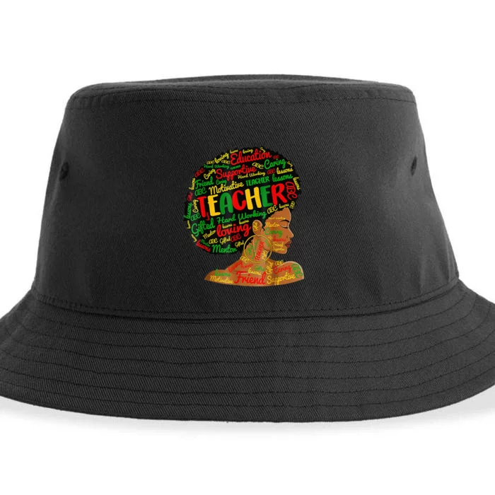 Black Smart Teacher Woman Pride Black History Month Melanin Sustainable Bucket Hat