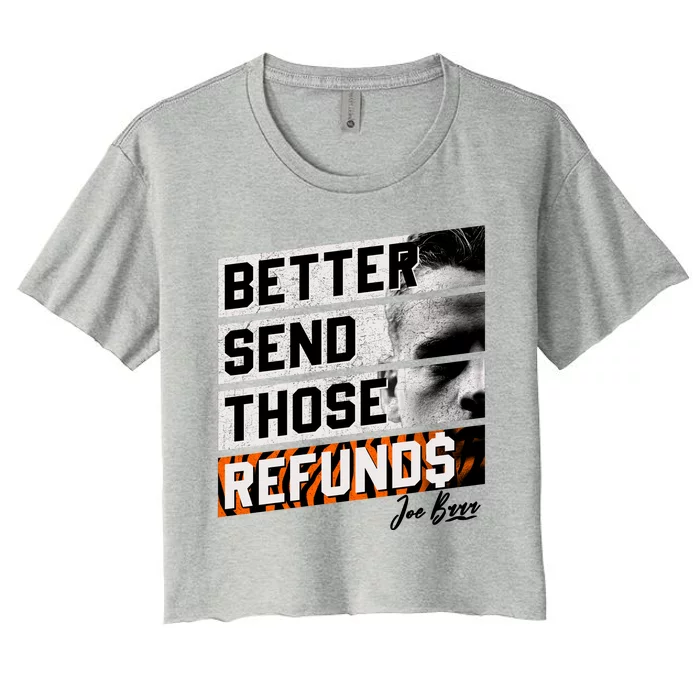 Better Send Those Refunds Cincinnati Football Fan Women's Crop Top Tee