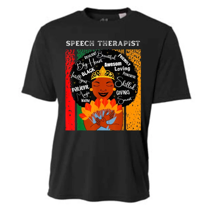 Black Speech Therapist Queen Black History Month Women Cooling Performance Crew T-Shirt