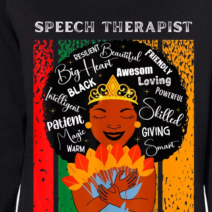 Black Speech Therapist Queen Black History Month Women Womens California Wash Sweatshirt