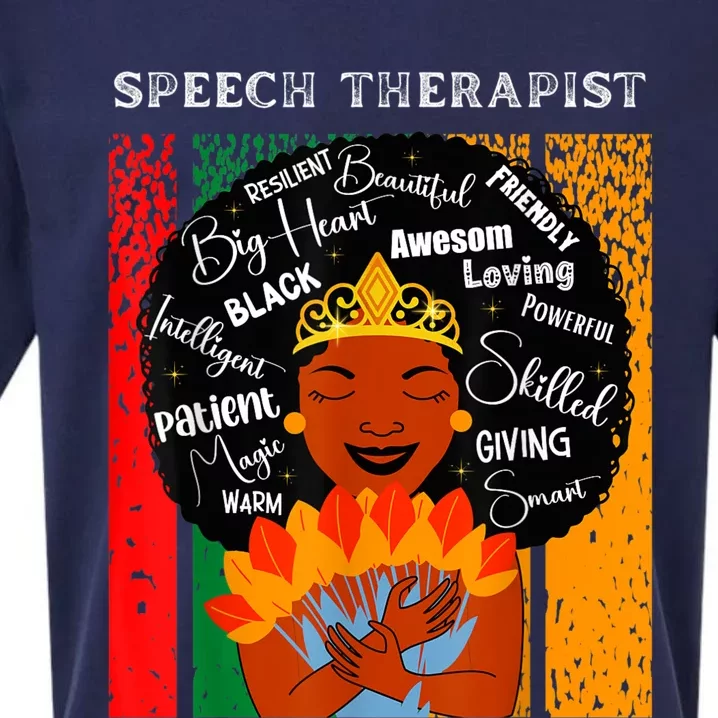 Black Speech Therapist Queen Black History Month Women Sueded Cloud Jersey T-Shirt