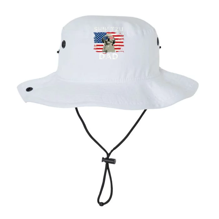 Best Shih Tzu Dad Ever American Flag 4th Of July Father Day Legacy Cool Fit Booney Bucket Hat