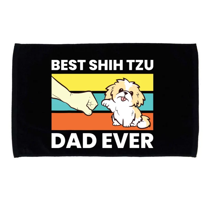 Best Shih Tzu Dad Ever Funny Shih Tzu Microfiber Hand Towel