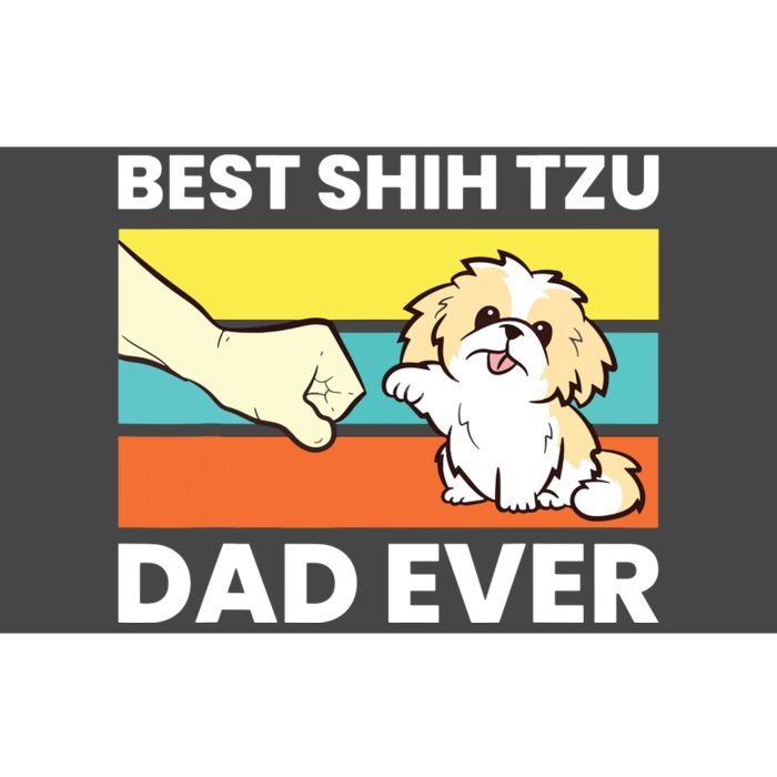 Best Shih Tzu Dad Ever Funny Shih Tzu Bumper Sticker