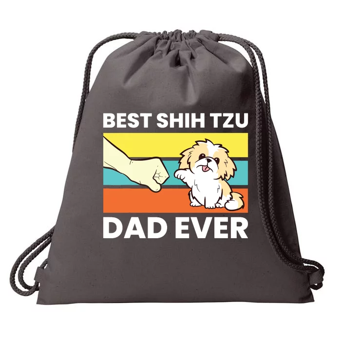 Best Shih Tzu Dad Ever Funny Shih Tzu Drawstring Bag