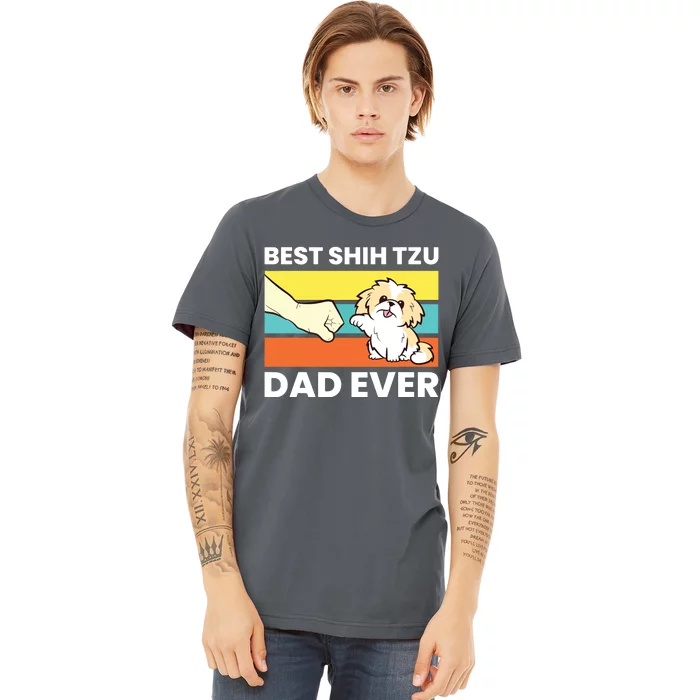 Best Shih Tzu Dad Ever Funny Shih Tzu Premium T-Shirt