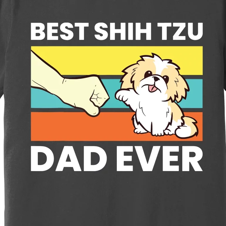 Best Shih Tzu Dad Ever Funny Shih Tzu Premium T-Shirt