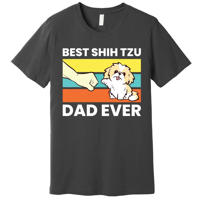 Best Shih Tzu Dad Ever Funny Shih Tzu Premium T-Shirt