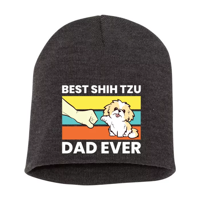 Best Shih Tzu Dad Ever Funny Shih Tzu Short Acrylic Beanie