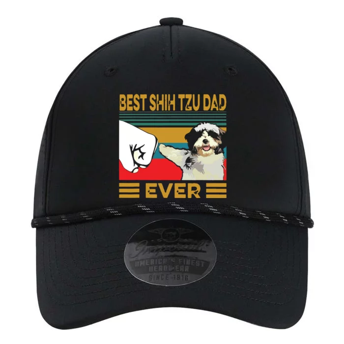 Best Shih Tzu Dad Ever Retro Vintage Performance The Dyno Cap