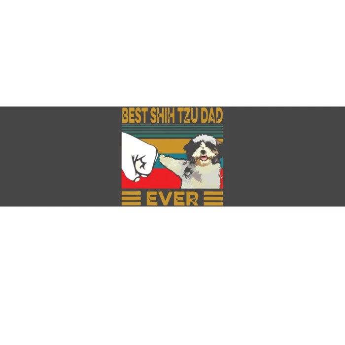 Best Shih Tzu Dad Ever Retro Vintage Bumper Sticker