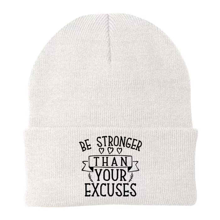 Be Stronger Than Your Excuses Knit Cap Winter Beanie