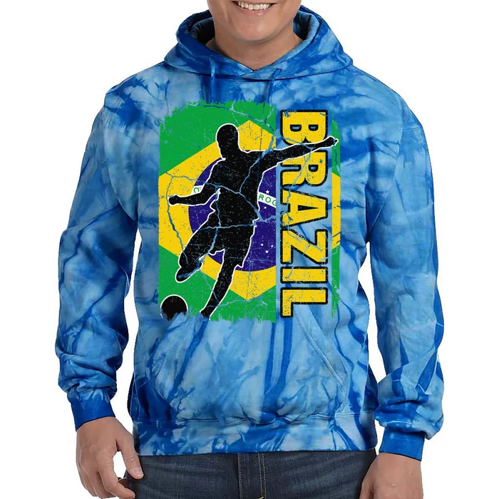 Brazilian Soccer Team Brazil Flag Jersey Football Fans Tie Dye Hoodie