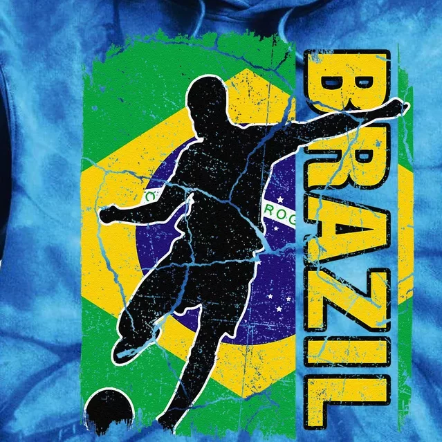 Brazilian Soccer Team Brazil Flag Jersey Football Fans Tie Dye Hoodie