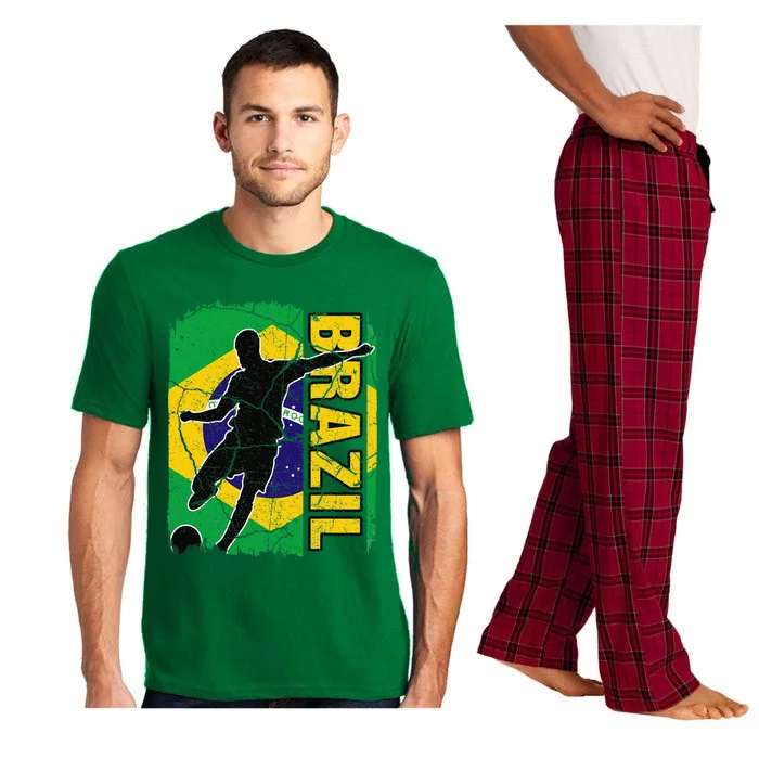 Brazilian Soccer Team Brazil Flag Jersey Football Fans Pajama Set