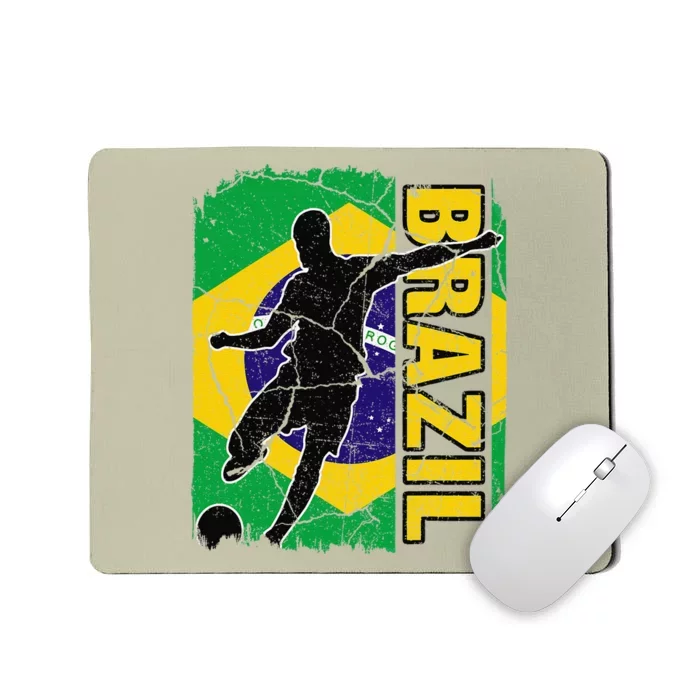 Brazilian Soccer Team Brazil Flag Jersey Football Fans Mousepad