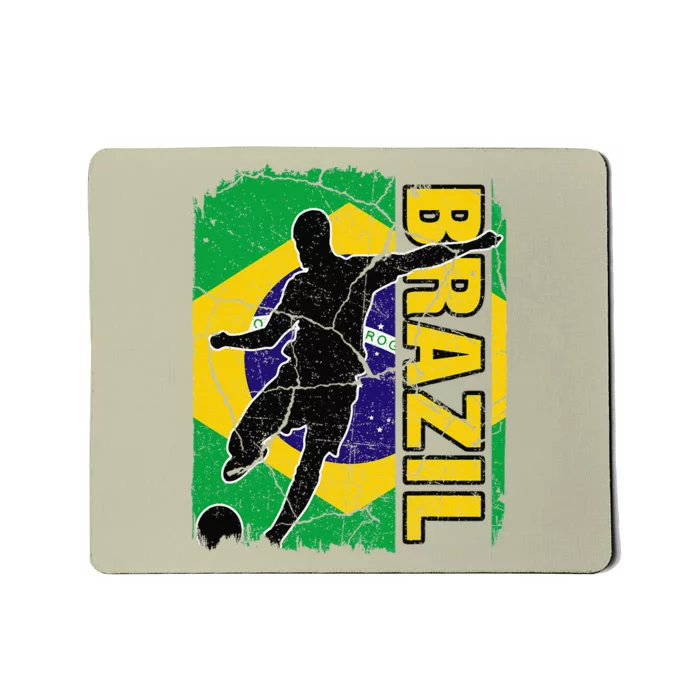 Brazilian Soccer Team Brazil Flag Jersey Football Fans Mousepad