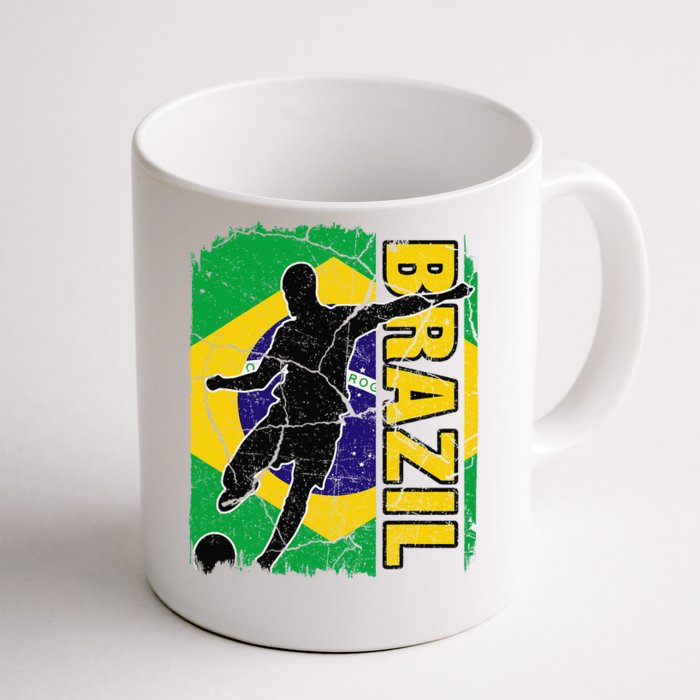 Brazilian Soccer Team Brazil Flag Jersey Football Fans Front & Back Coffee Mug