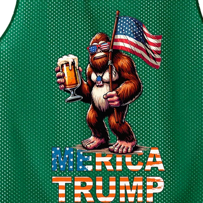 Bigfoot Sasquatch Trump Biden 2024 Pre Election Mesh Reversible Basketball Jersey Tank