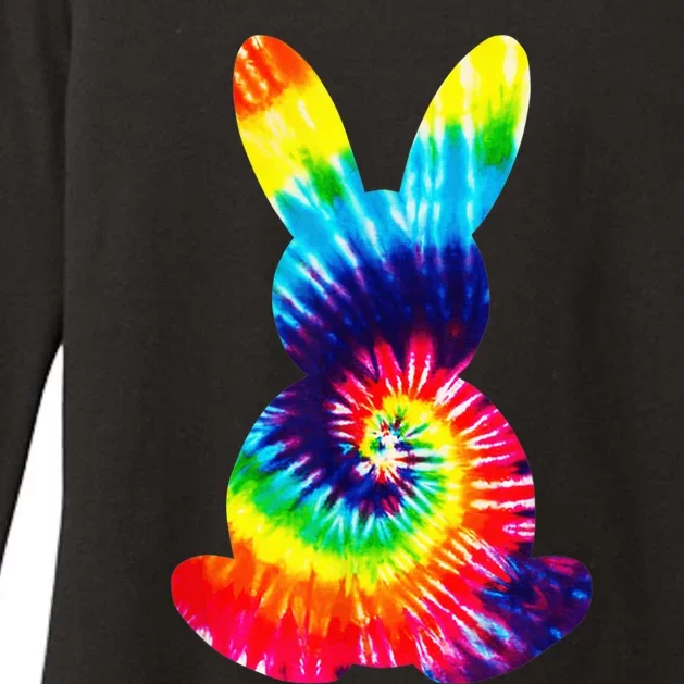 Bunny Silhouette Tie Dye, Funny Boy Girl Kid Womens CVC Long Sleeve Shirt