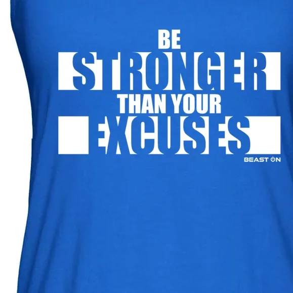 Be Stronger Than Your Excuses Fitness Motivation Gym Sayings Gift Ladies Essential Flowy Tank