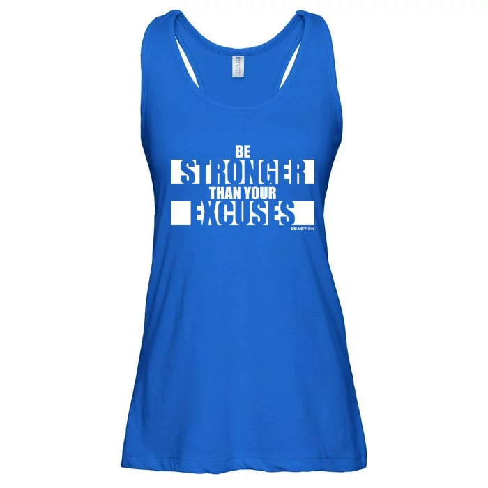 Be Stronger Than Your Excuses Fitness Motivation Gym Sayings Gift Ladies Essential Flowy Tank