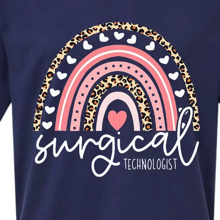 Bleached Surgical Tech Rainbow Surgical Technology Sueded Cloud Jersey T-Shirt