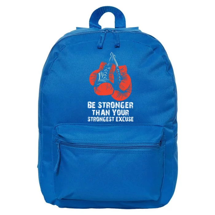 Be Stronger Than Your Strongest Excuse Box Quote Motivation Gift 16 in Basic Backpack