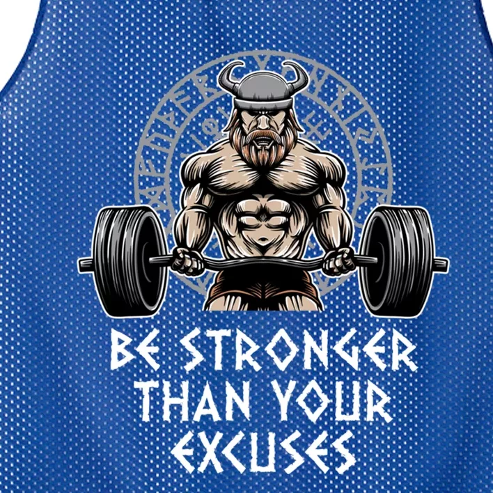 Be Stronger Than Your Excuses Workout Motivational Quote Gym Gift Mesh Reversible Basketball Jersey Tank