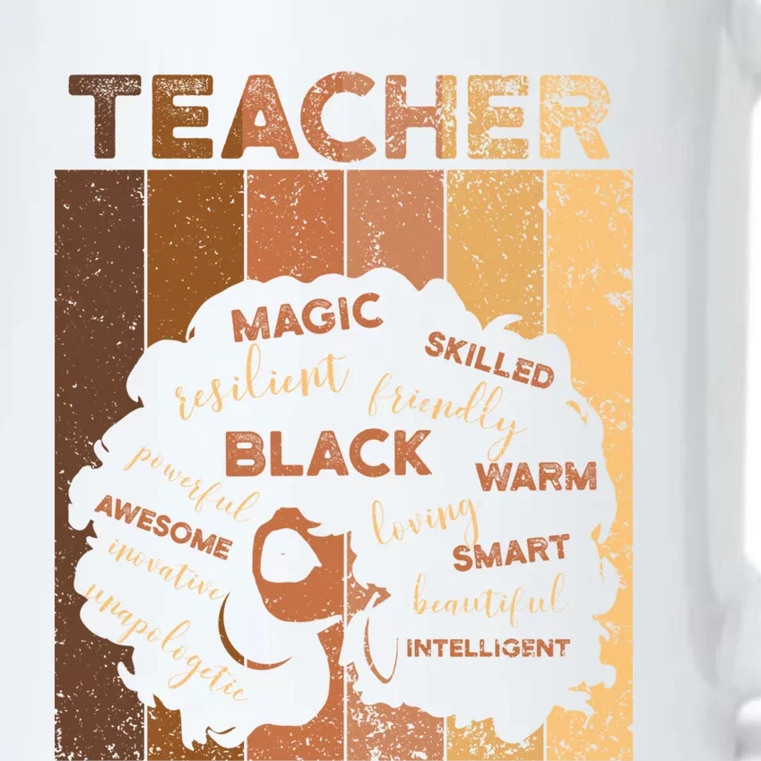 Black Smart Teacher Afro Melanin African American Retro Gift Black Color Changing Mug