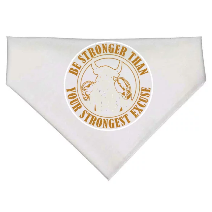 Be Stronger Than Your Strongest Excuse Title Boxes Gift USA-Made Doggie Bandana