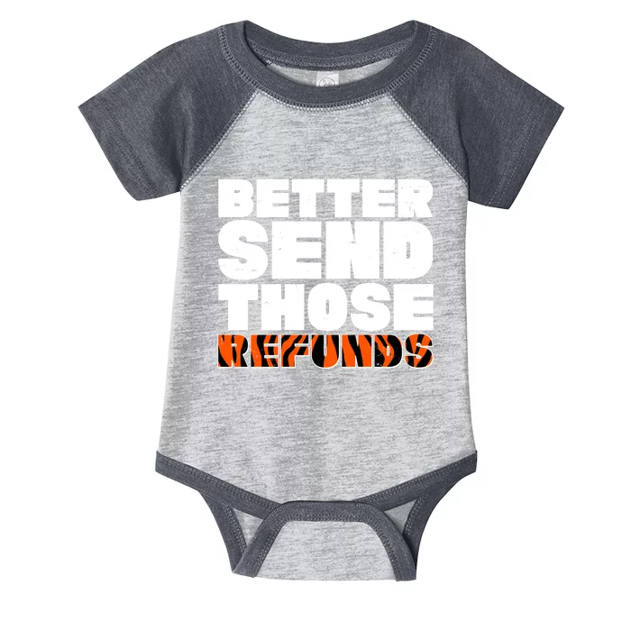 Better Send Those Refunds Cincinnati Football Infant Baby Jersey Bodysuit