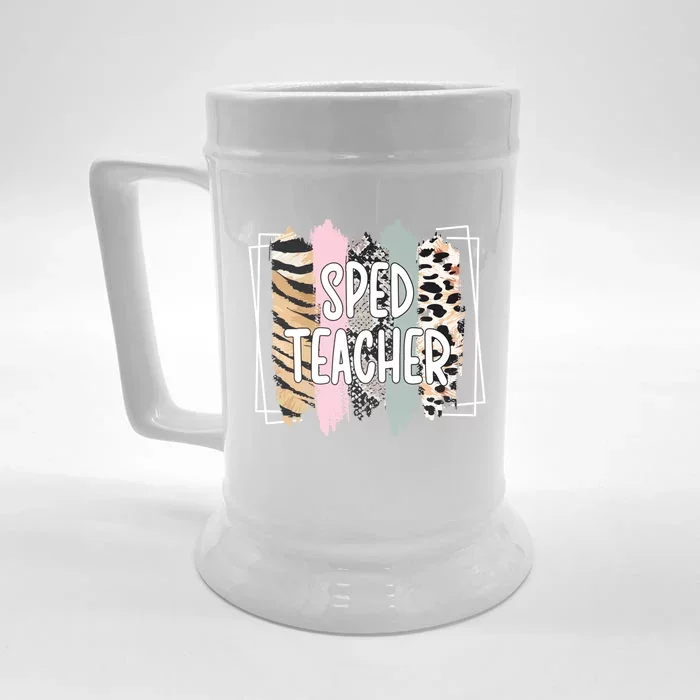 Best Sped Teacher Special Education Teacher Funny Gift Front & Back Beer Stein