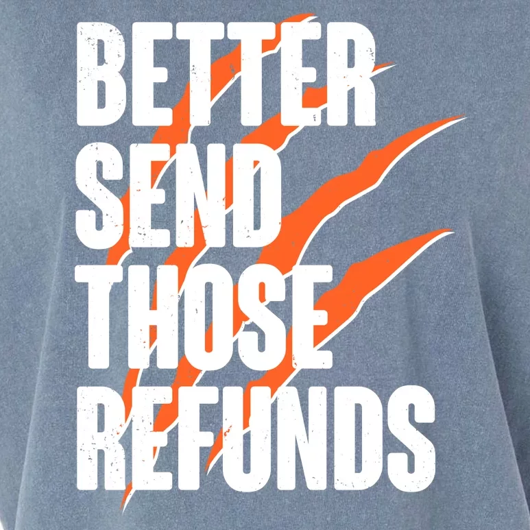 Better Send Those Refunds Cincinnati Football Claw Strike Garment-Dyed Women's Muscle Tee