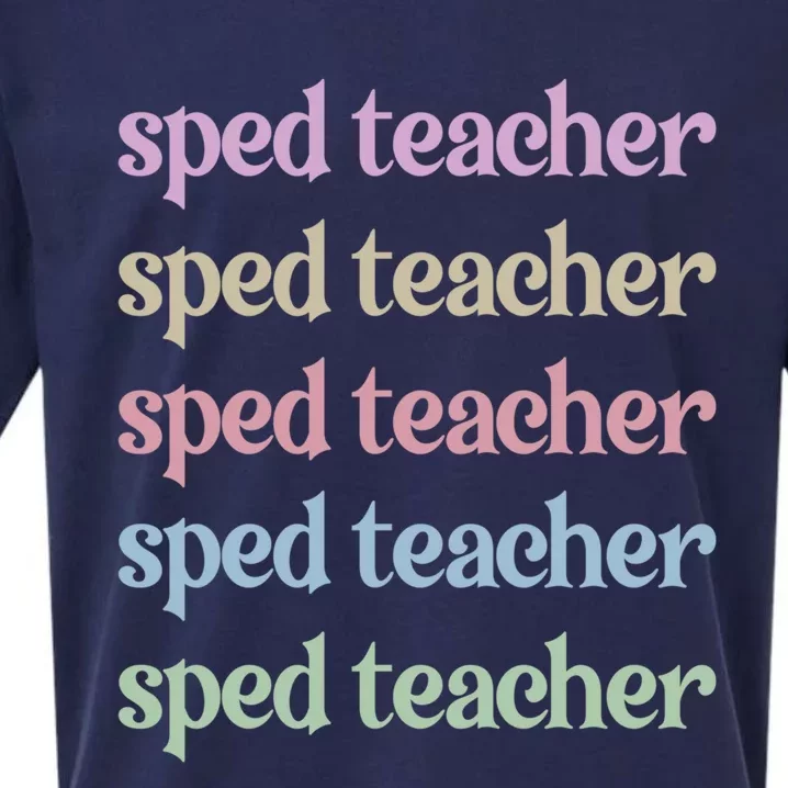 Best Sped Teacher Special Education Teacher Great Gift Sueded Cloud Jersey T-Shirt