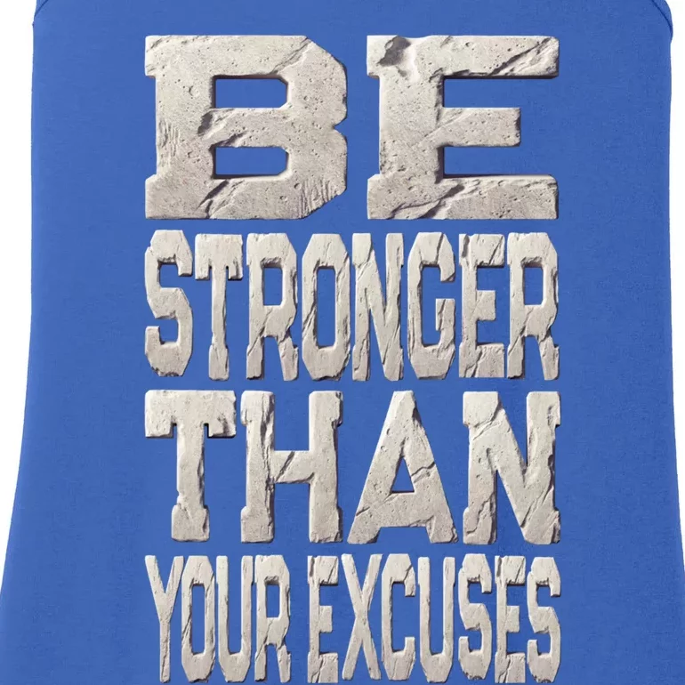 Be Stronger Than Your Strongest Excuse Inspirational Quote! Gift Ladies Essential Tank