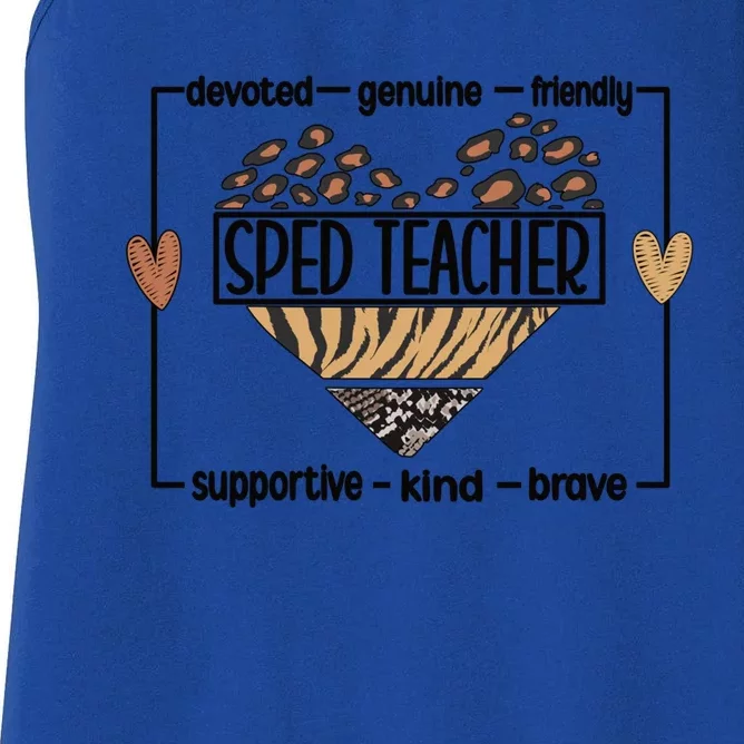 Best Sped Teacher Special Education Teacher Gift Women's Racerback Tank