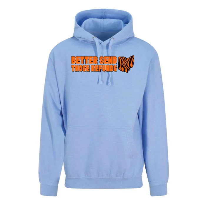 Better Send Those Refunds Cincinnati Ohio Football Unisex Surf Hoodie