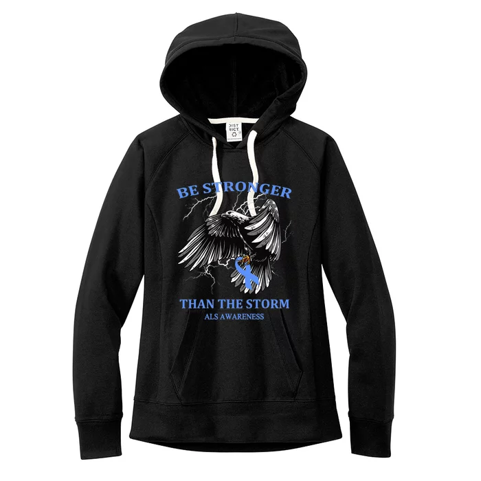 Be Stronger Than The Storm ALS Women's Fleece Hoodie