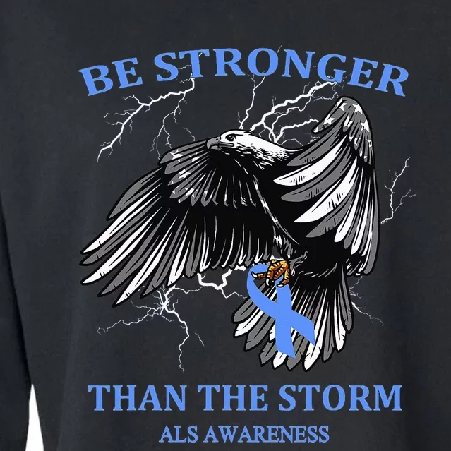 Be Stronger Than The Storm ALS Cropped Pullover Crew