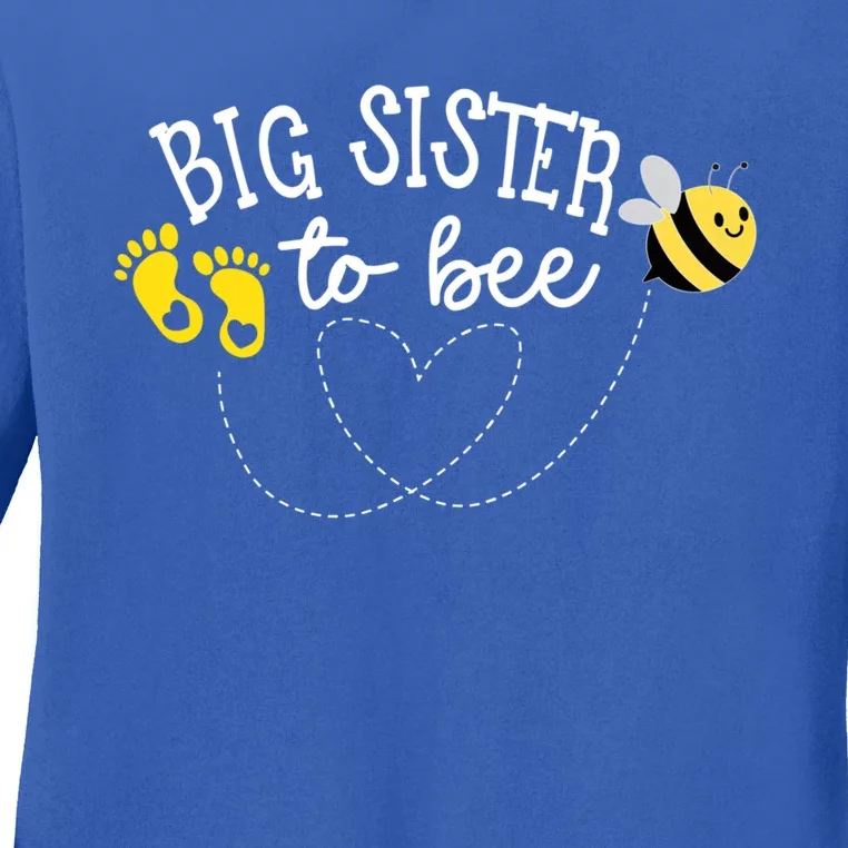 Big Sister To Bee Pregnancy Announcet Shower Gift Ladies Long Sleeve Shirt