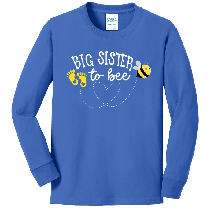 Big Sister To Bee Pregnancy Announcet Shower Gift Kids Long Sleeve Shirt