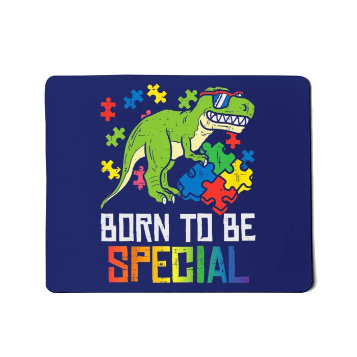 Born Special Trex Puzzle Dino Boy Autism Awareness Mousepad