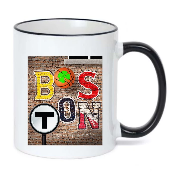 Boston Sports Teams Fan Football Baseball Hockey Basketball Black Color Changing Mug