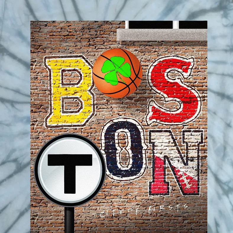 Boston Sports Teams Fan Football Baseball Hockey Basketball Tie-Dye T-Shirt