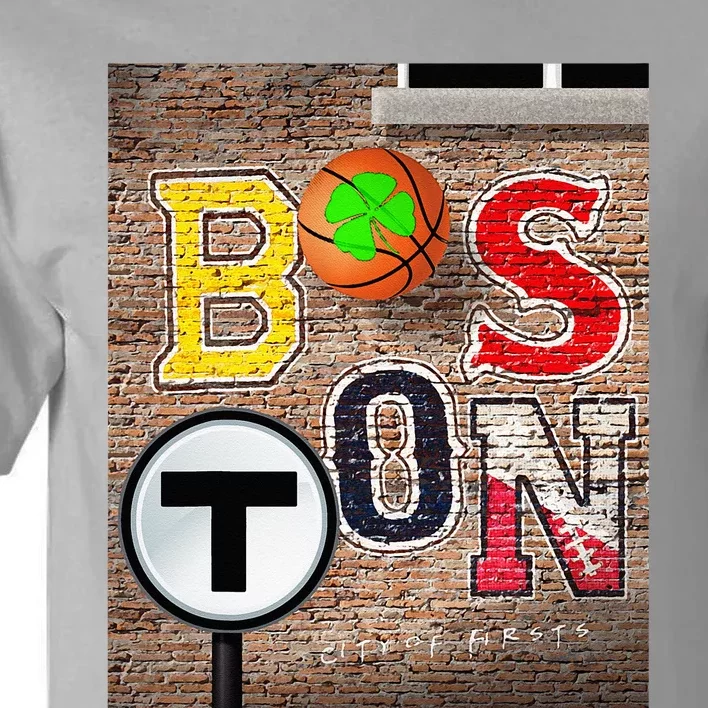 Boston Sports Teams Fan Football Baseball Hockey Basketball Tall T-Shirt